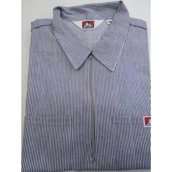 Ben Davis Short Sleeve Solid 1/2 Zip Shirt NEW - Picture 3 of 4